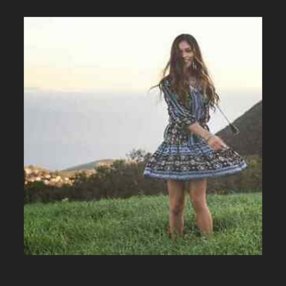 Holding Horses - beautiful bohemian blue print dress size xs - Picture 7 of 7